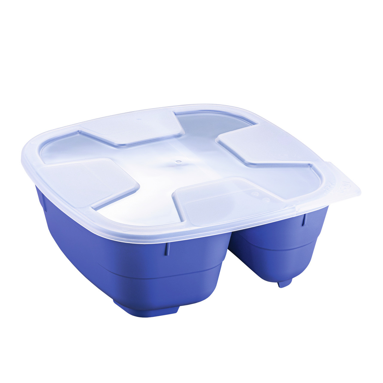GoodBowl Twin 5er Set 0,60 l + 0,40 l / 185 x 185 x 76 mm blau